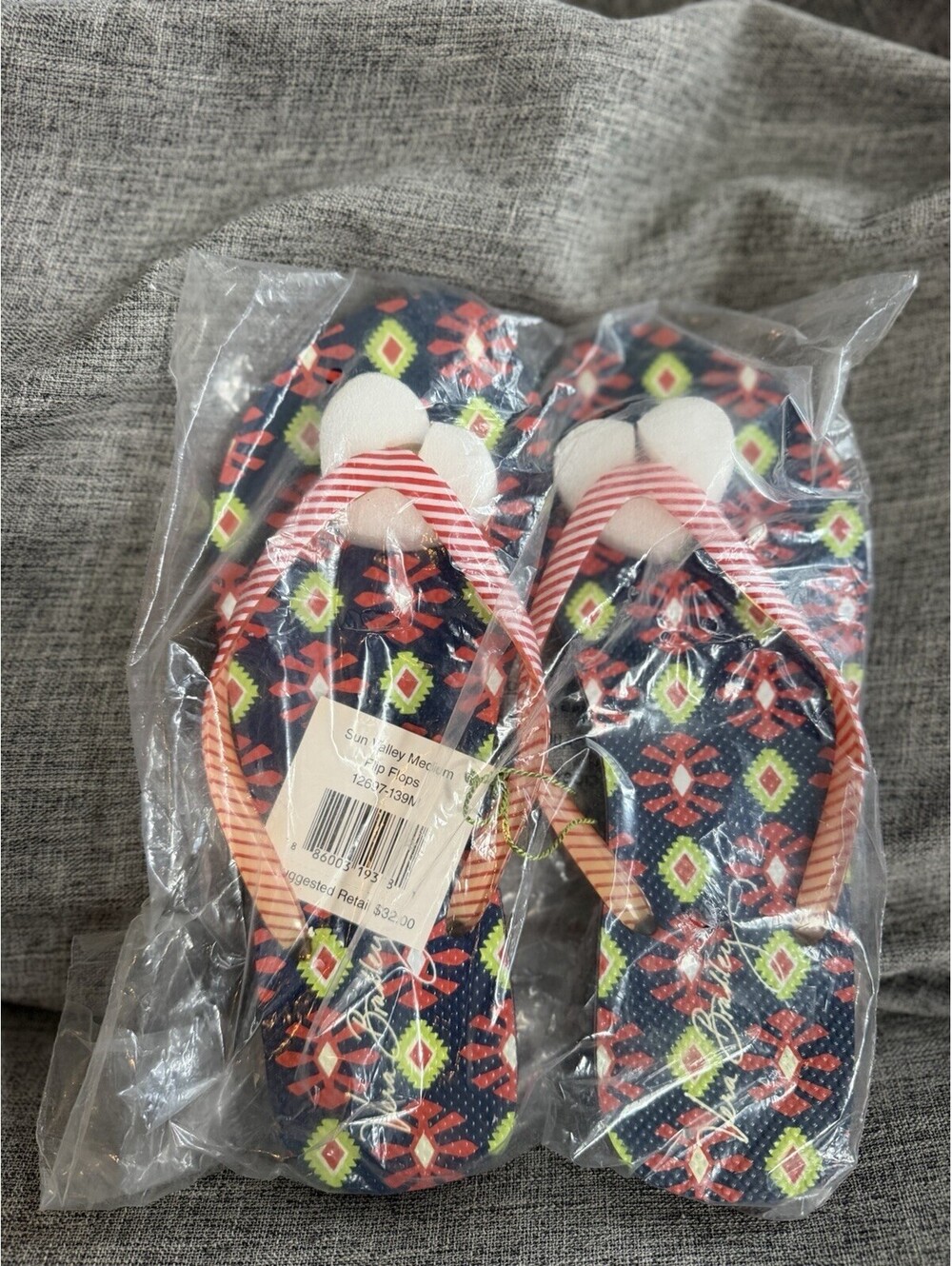Vera Bradley Flip Flops In Sun Valley Womens Size Medium New In Package